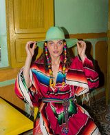 Light Green Colorful Bird Hat