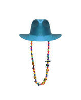 Light Blue Colorful Bird Hat