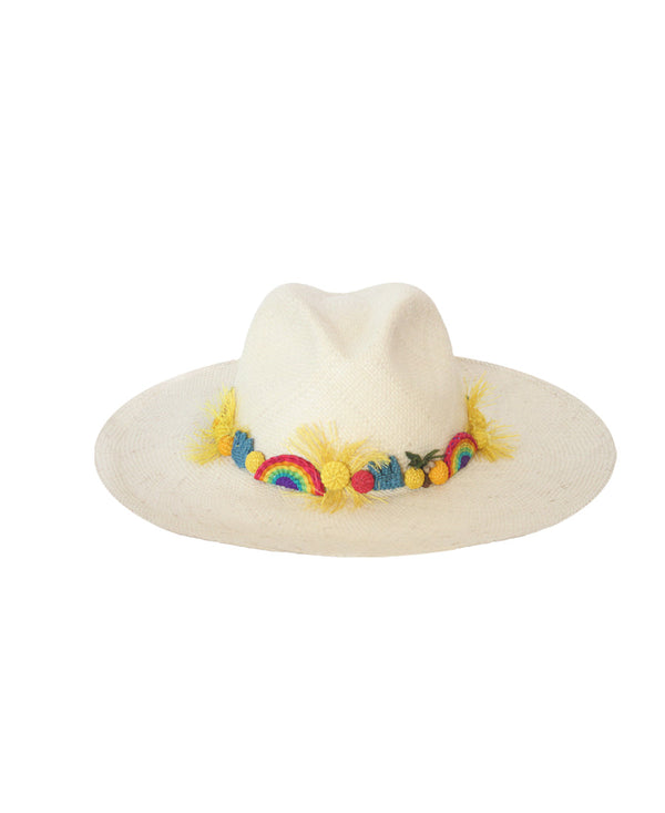 Natural White Happy Hat
