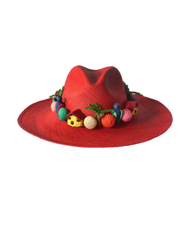 Sombrero Pajarito Rojo (Bajo Pedido)
